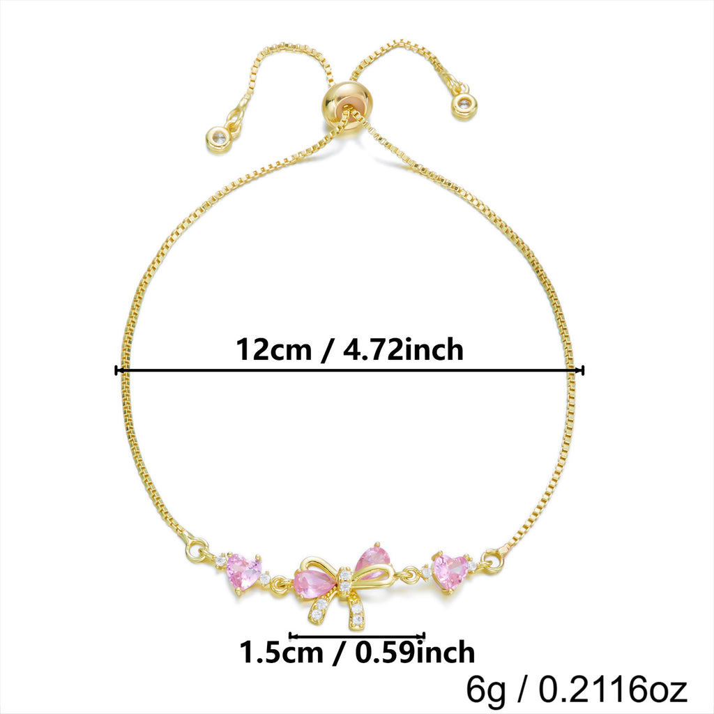 Gold Zircon Floral Jewelry – Necklace & Bracelet
