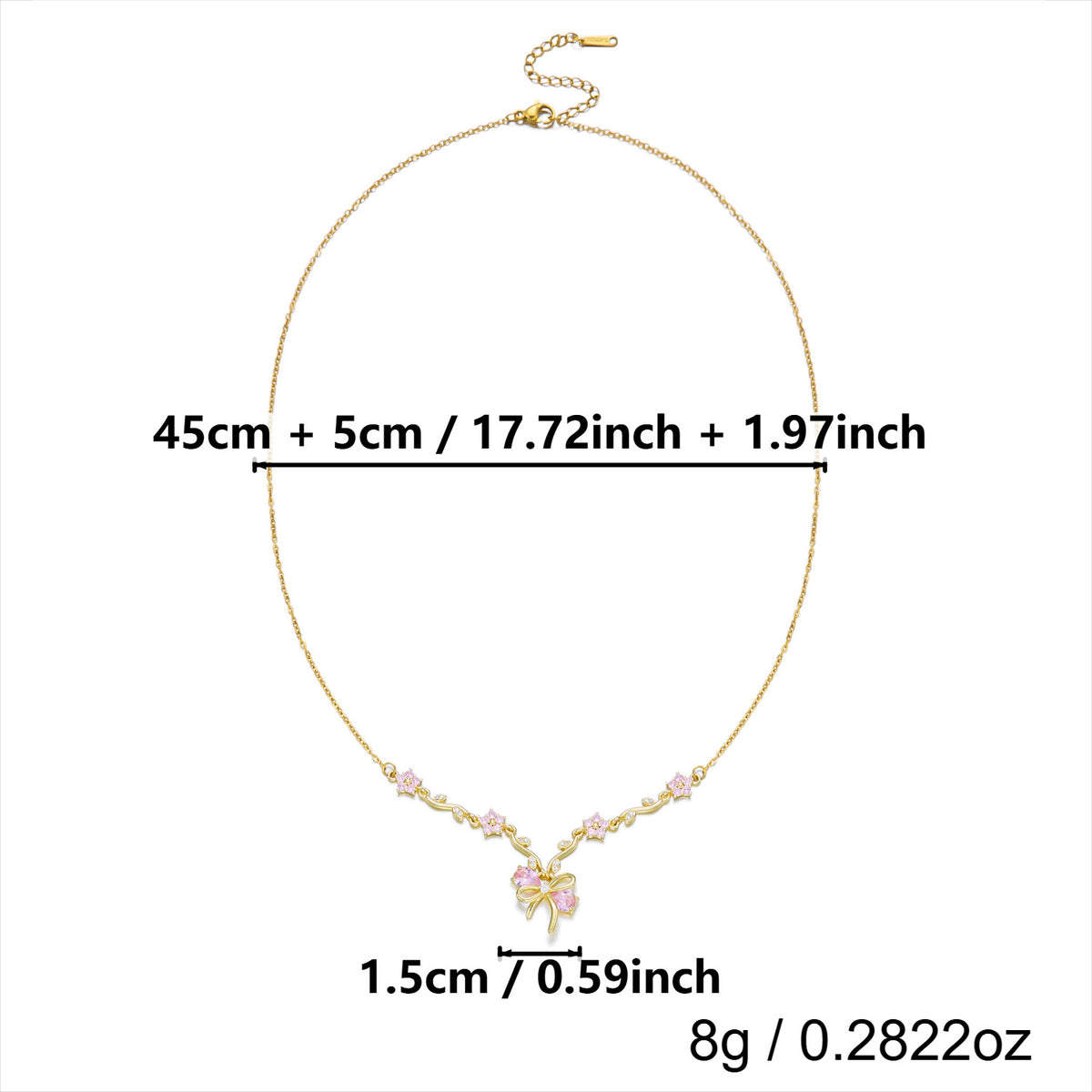 Gold Zircon Floral Jewelry – Necklace & Bracelet